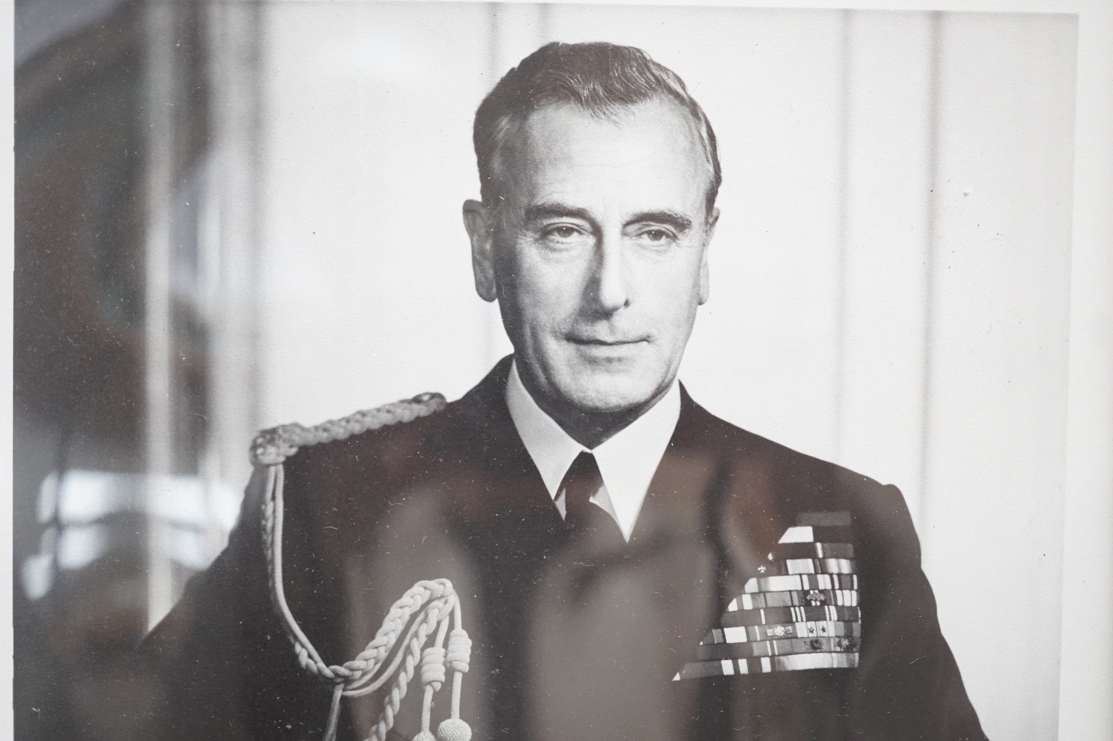 Lord Mountbatten of Burma, a signed photograph dated 1968 with dedication in gilt tooled Jarrolds easel frame together with related ephemera and two photographs